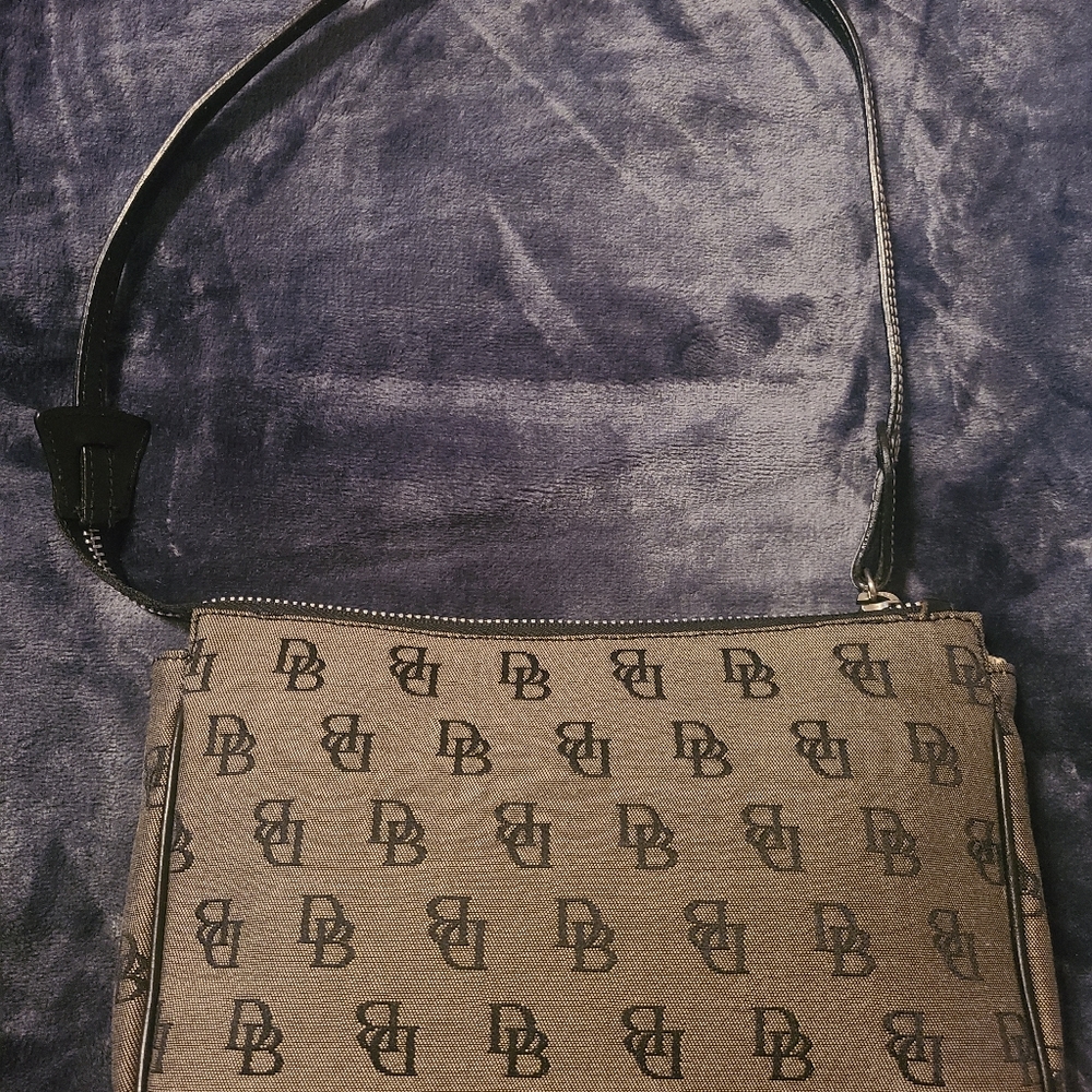 Dooney & Bourke Black and Gray Wristlet/Clutch